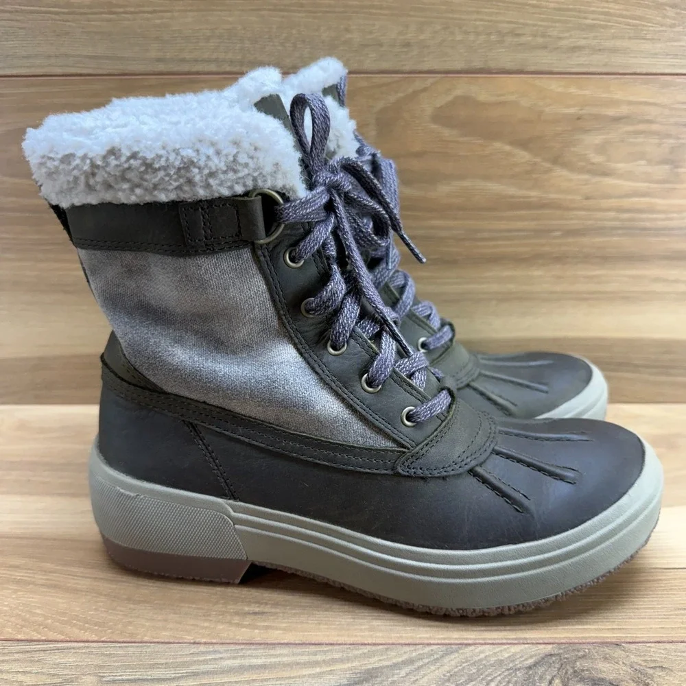 Merrell Haven Mid Lace Up‎ Polar Boots Womens 6 Olive Leather Waterproof